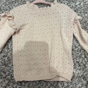 Jamie Kay Cream Ruffle Sweater